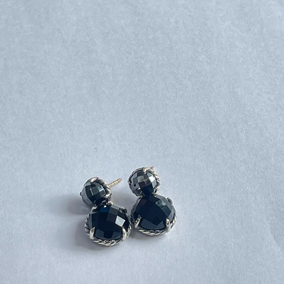 David Yurman Black Onyx Chatelaine Drop Earrings - Picture 10 of 11